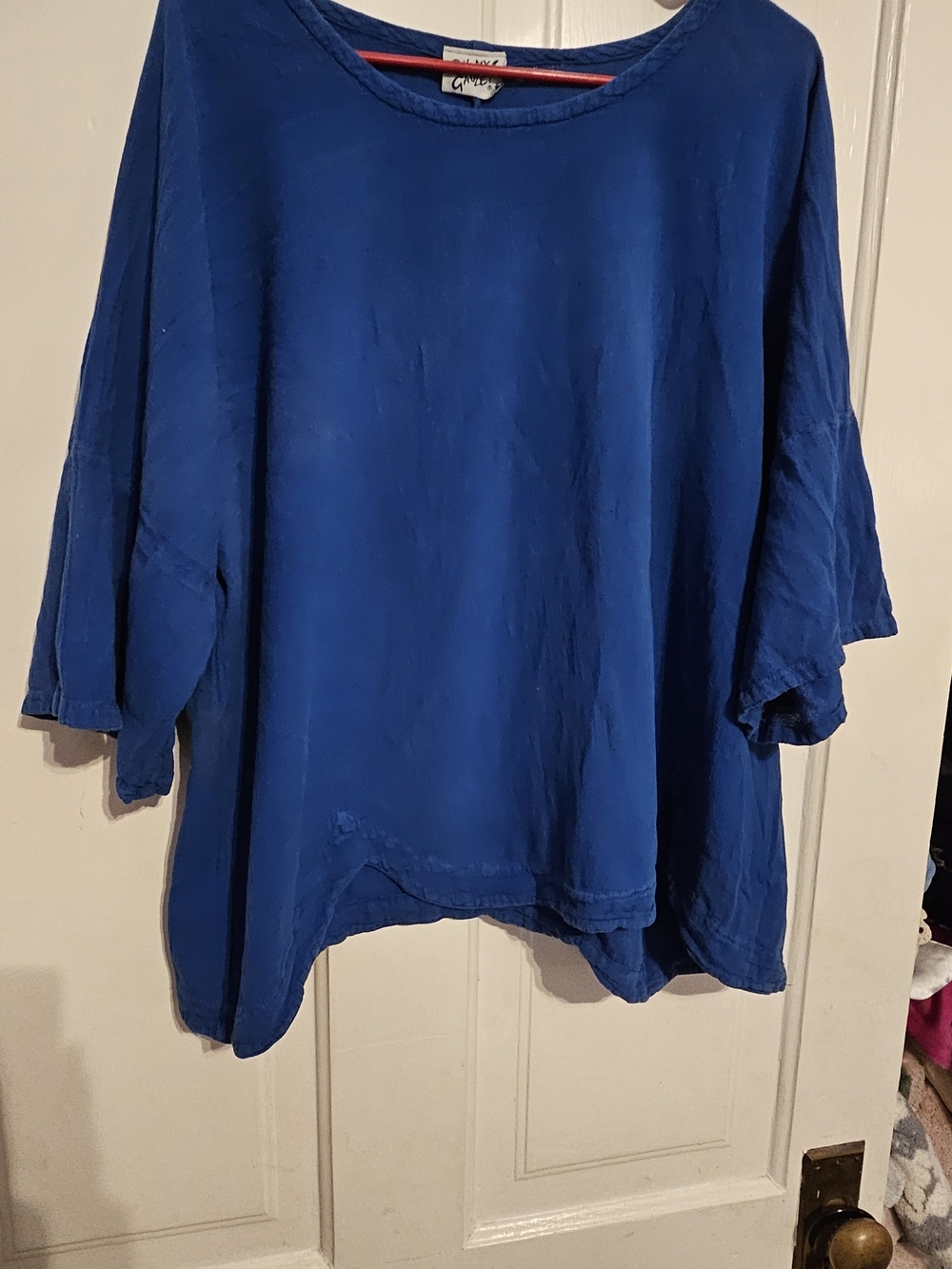 Oh My Gauze! Royal Blue Scoop Neck Top